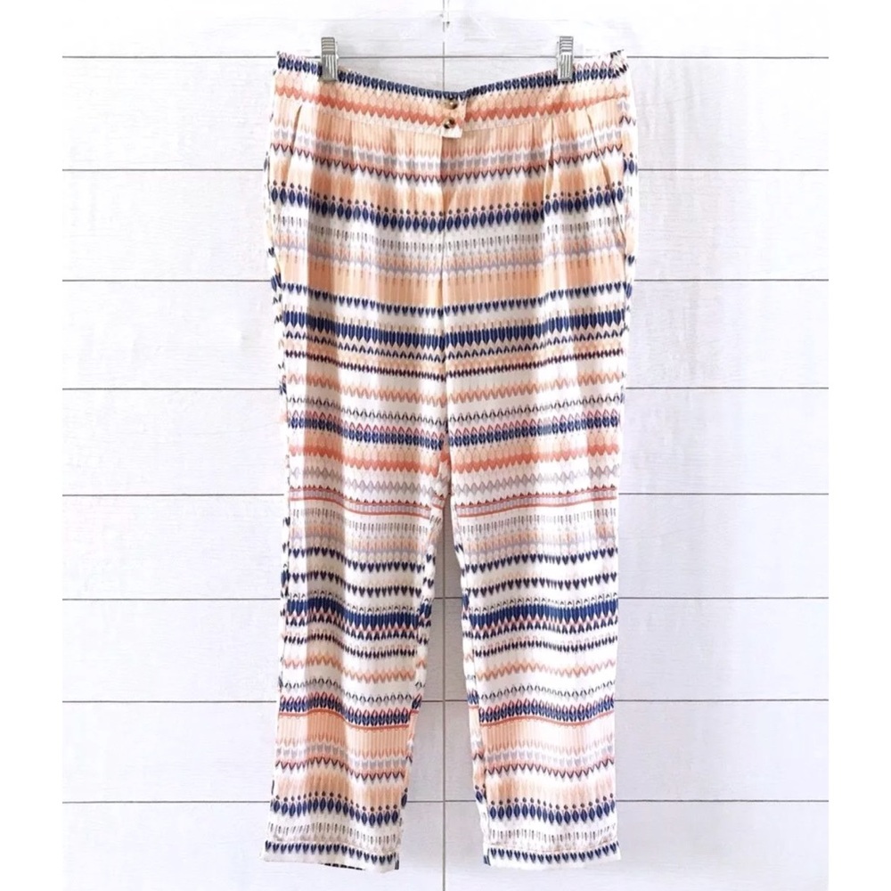J.Crew Printed Drapey Cropped Ankle Pants - Picture 1 of 8